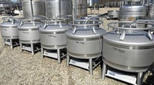 132 gallon 42" x 20" T/T, UCON, portable Stainless Steel pressure tank/totes, forklift slots (5 available)