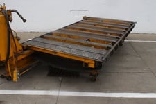 Cincinnati shear scrap conveyor, 10' L x 5' W, 11 steel belts, 1-1/2 HP, #74801