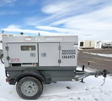 20 KW SWP #GS25, diesel, sound attenuated enclosure, on trailer, 240/208/480 Volts, 6935 hours, 2012, on