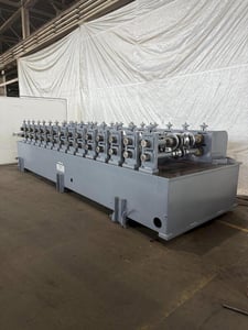 15 Stand, Pearson Shadow Panel Rollforming Line, 3" arbor, 42" roll space, 16" horiz spacing, automatic oiler