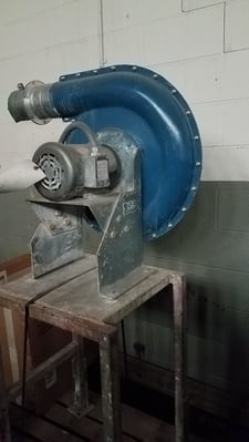 Buffalo Forge blower unit Size 5 Type #ES, 2 HP, 3450 RPM, 4-1/2" diameter outlet, inlet has flange