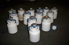 U.S. Stoneware #000, Porcelain Jar for Jar Mill Roller, 1 gallon, 3-3/8" dia. x 4-3/8" H x 5-1/2" OAH