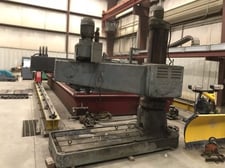 16" Caser #F80, radial drill, 8 HP, 440 V., 0' x3" arm length, 6" drilling radius