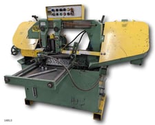 12" x 12" Cosen #AH320C, horizontal band saw, 1" blade, 49-330 FPM, 3 HP, automatic roller feed vise, 1984