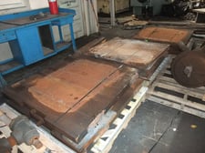 58" x 52" x 3", Eemco steam platens, for hydraulic compression press (6 available)