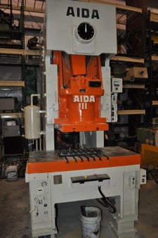 121 Ton, Aida #G1-11, Gap Press, 4.3" Stroke, Air Clutch & Brake and Air Counter Balances, 30-70 SPM