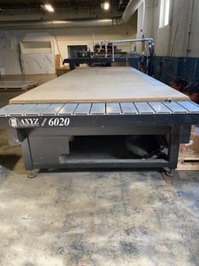 AXYZ #6020, CNC Router, 5' x 10' table, 2-spindle heads, handheld pendant control