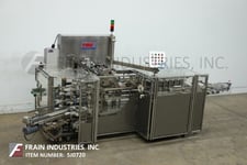 Tisma #TC-50E, semi-automatic, vertical hand cartoner, 25-150 CPM, mounted on heavy duty frame with interlock