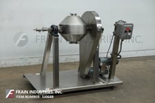 1.7 cu.ft. Paul O. Abbe #18, Stainless Steel, Roto Cone blender, 4" high cone shell with 10" top & bottom