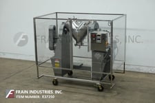 1 cu.ft. Patterson, 304 Stainless Steel jacketed twin shell mixer, mounted on base frame