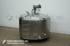Girton #VP1000, 1000 gallon 304 Stainless Steel jacketed vacuum processor, 84" dia. x 48" straight wall, 16"