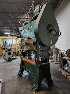 50 Ton, Minster #S2-50-48-24, straight side double crank press, 5" stroke, 17" Shut Height, air clutch