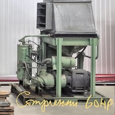 250 acfm, 150 psi, Sullair LS-12-60HH, Rotary Screw Air Compressor, 60 HP, 1770 RPM, 2-stage air/oil