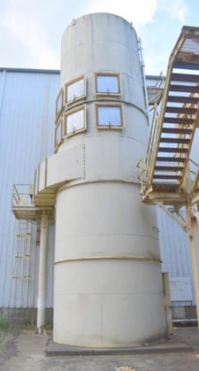 56000 cfm Air Cure #484-RF-10, Reverse Air - Pump - Filter, 9:1 Air-to-Cloth, 13'- 2" diameter baghouse