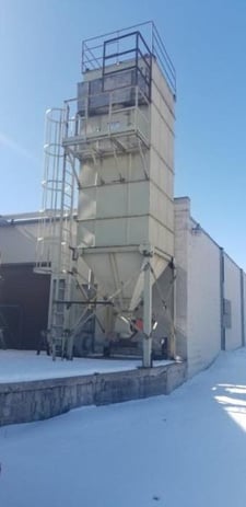 8500 cfm Murphy-Rodgers #MRJ- 812-14, Pulse Jet Baghouse Dust Collector, 9:1 ACR, (60) 10' filters, 943
