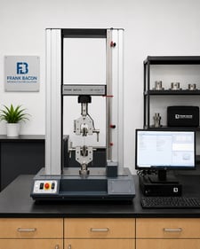 2250 lbf (10kN) Frank Bacon #FB-10EM-TT, Dual-Space Table Top Tension and Compression Testing Machine with