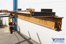 .25 Ton, Contrx WAACIII, wall mounted jib crane, 15' 8" length of beam, 6' x3-1/4" beam, #70702