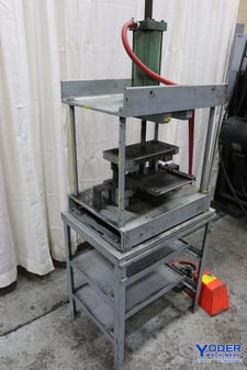 2 Ton, Custom, 4-post pneumatic press, 8 stroke, 24" x18" bed, air foot pedal, #69324