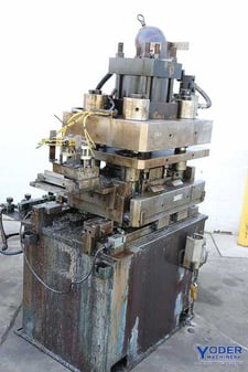 80 Ton, Dundalk, 4-post pre-punch hydraulic cut-off press, 2 stroke & shut height, #69916