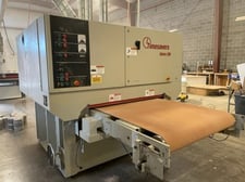 43" Timesavers #43-3-OB, 3-Head Orbital Sander, (2) Orbital heads, 10" width platen each head, (1) finishing