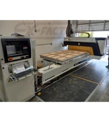 SCM Routech Record-125, Flat Table Machine w/ATC/Boring, 5' x 10' table, 125" X, 60" Y, 12" Z, 260 FPM X, 180