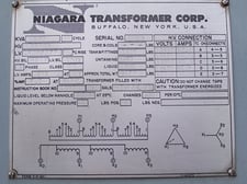 1500 kVA, 13200 Delta Primary, 480/277 WYE Secondary, Niagra Substation