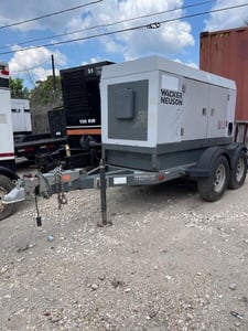 38 KW Wacker Neuson #G50, Trailer Mounted, sound atternuated enclosure, 120/240/208/277/480 Volts, 2474