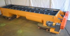 Custom Built #6X27, Auger Conveyor, 6' 2" working width, dual 36" screws x 27.5' inside length, 30' 10" L x