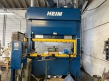 200 Ton, Heim #S2-200-78, straight side double crank press, 8" stroke, 20" Shut Height, 6" adjustment, 78"