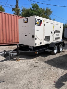 125 KW Caterpillar #XQ125, Trailer Mounted, sound atternuated enclosure, 120/240/208/277/480 Volts, 7421