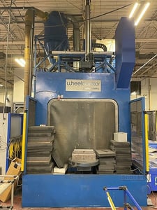 Wheelabrator automated turbine blade shot peeding machine, Allen Bradley HMI, 2012
