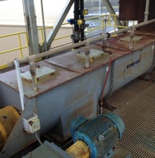 36" diameter x 18' long, Martin #3X18, Ribbon Screw Paddle Conveyor, 18' 4" L x 37" width x 46" H inside