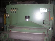 53" Costa #80000-1350, Sanding Line Wide Belt, Bottom (2) drums, Top (3) drums, 39" passline, 10 HP feed, 16"