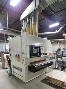 53" Dmc #Unisand-2000-M2, 2-Head Wide Belt, 53" x 103" abrasive belt, 60 FPM, 4" opening, 1999