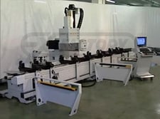 FOM #Flen, Profile Machining Center, 4 axis, 277" X, 20 Tools, 12-position ATM, (4) pneumatic vices, 2017