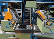 Rapid #DGL-220-I, Automatic Double End Miter Saw, 142" working area, 20" sawblade diameter, 20 - 135 deg
