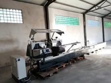 Elumatec #DG-104, Automatic Double End Miter Saw, 6000 mm bed length, 350 mm cutting length, 420 mm blade