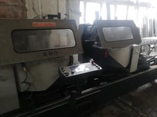 Elumatec #DG-244, Automatic Double End Miter Saw, 6000 mm bed length, 375 mm cutting length, 550 mm blade