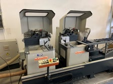 Elumatec #DG-142, Automatic Double End Miter Saw, 370 mm cutting length, 500 mm blade diameter, 2800 RPM, 2006