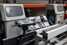 Elumatec #DG-142, Automatic Double End Miter Saw, 3000 mm bed length, 370 mm cutting length, 500 mm blade
