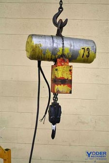 2 Ton, Cm #R, chain hoist, 8 FPM, 110/220 V., 14 amps, pendant Control, 1 HP, #55346