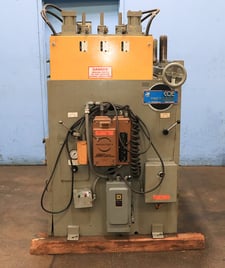 36" x .097" Coe Press Equipment #CPPS-PO-300-36, (7) 3" rolls, 30-100 FPM, pneumatic actuated entry & exit