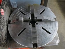 24" Amestra, 4 Jaw Lathe Chuck, Plain Back Hollow Chuck, 3 7/8 thick, 3 3/8 hole, 4 11/16 Center to Center
