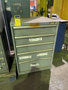 Lista 5 drawer cabinet with contents, 28" x 28" x 42" tall