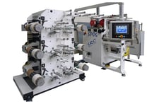 SRC Systens #SP06, 18" wide 6 head spooling system, 1.5" max spool width, 1000 FPM