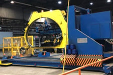 Samuel Strapping Systems #MEC-DAGI-1800, automated coil wrapping machine, 2014
