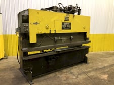 30 Ton, HTC #830GS, hydraulic press brake, 10' overall, 101" between housing, 8" x 120" flanged bed punch
