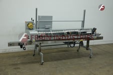 Doboy #GS1000S, high speed, mount over conveyor, double fold, hot melt glue, bag sealer, 100 FPM, mounted on