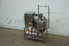 Cherry Burrell, 304 Stainless Steel single wall mixing tank, 30" dia. with 18" straight wall, 3/4 HP, flip up