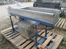 12" width x 9" D x 5.3' L Stainless Steel Strand water bath, 6' long